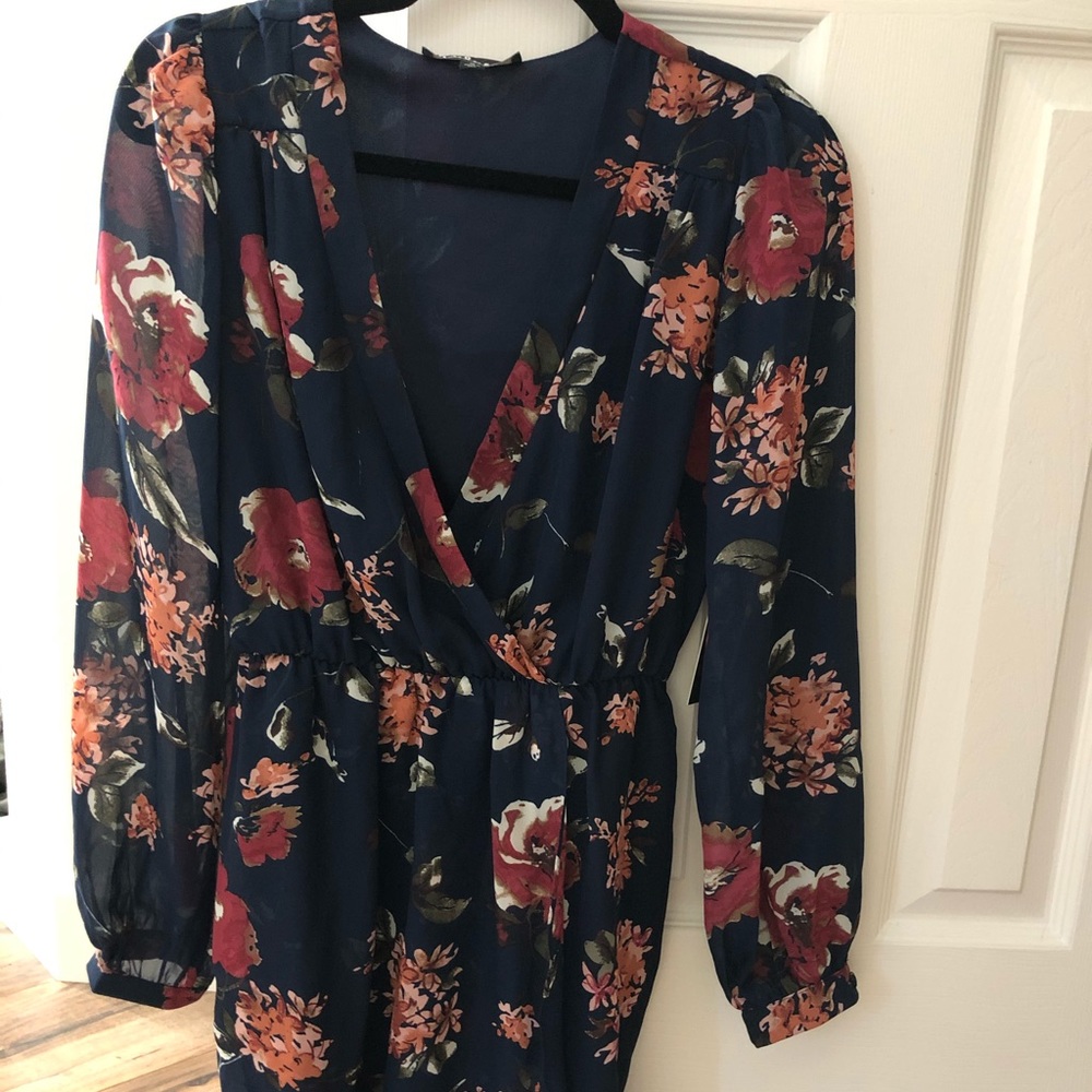 Womens Lulus Short Floral Dress